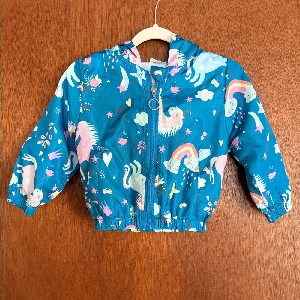Colorful Unicorn Print Jacket